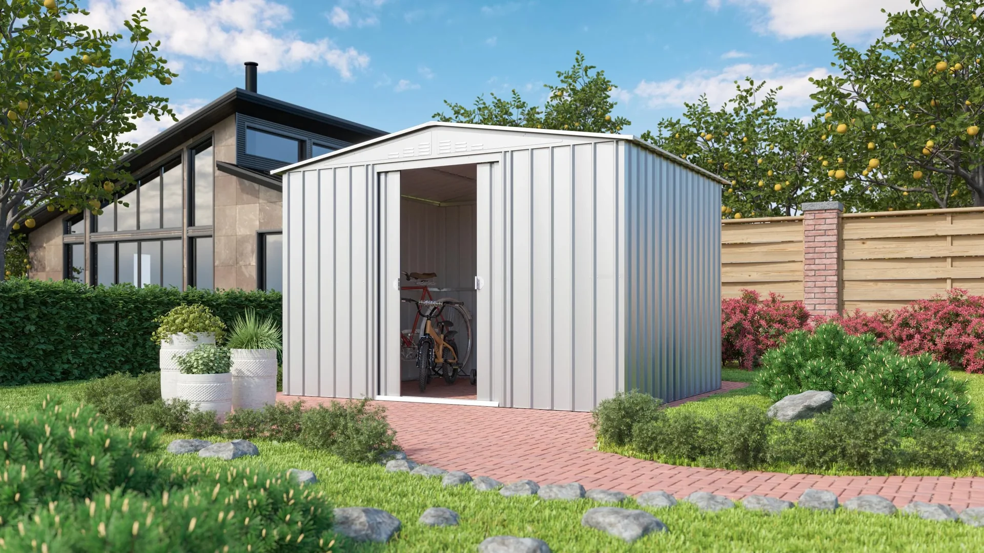 Gerätehaus Gartenmanager Dream 108 H 178, metallic - 2
