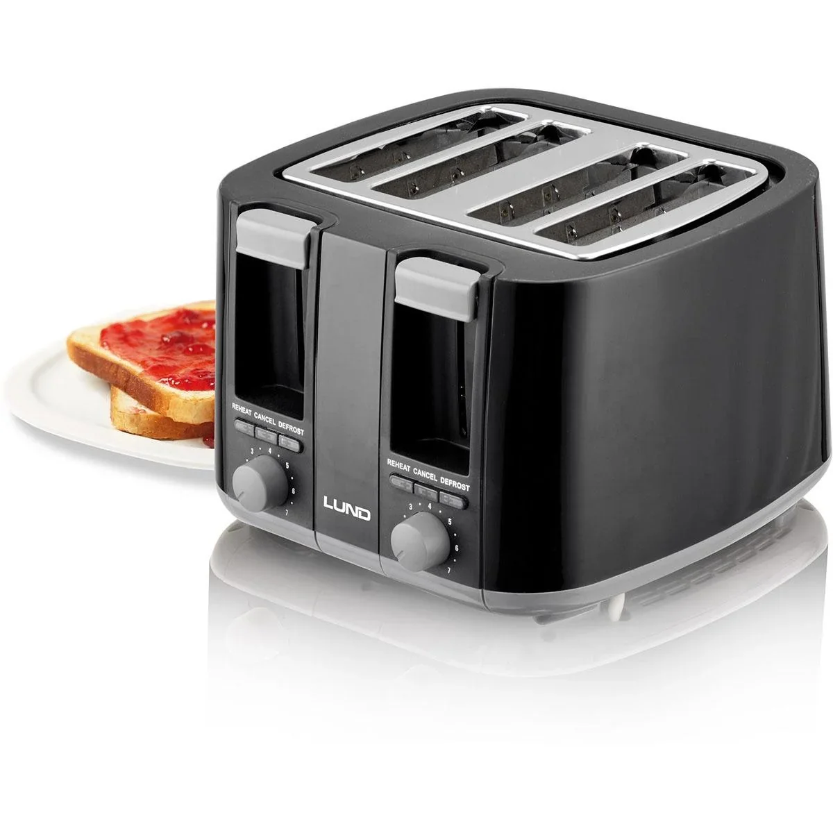 Toaster - 1500W - 4 Scheiben auf einmal - 7 Heizstufen - 0