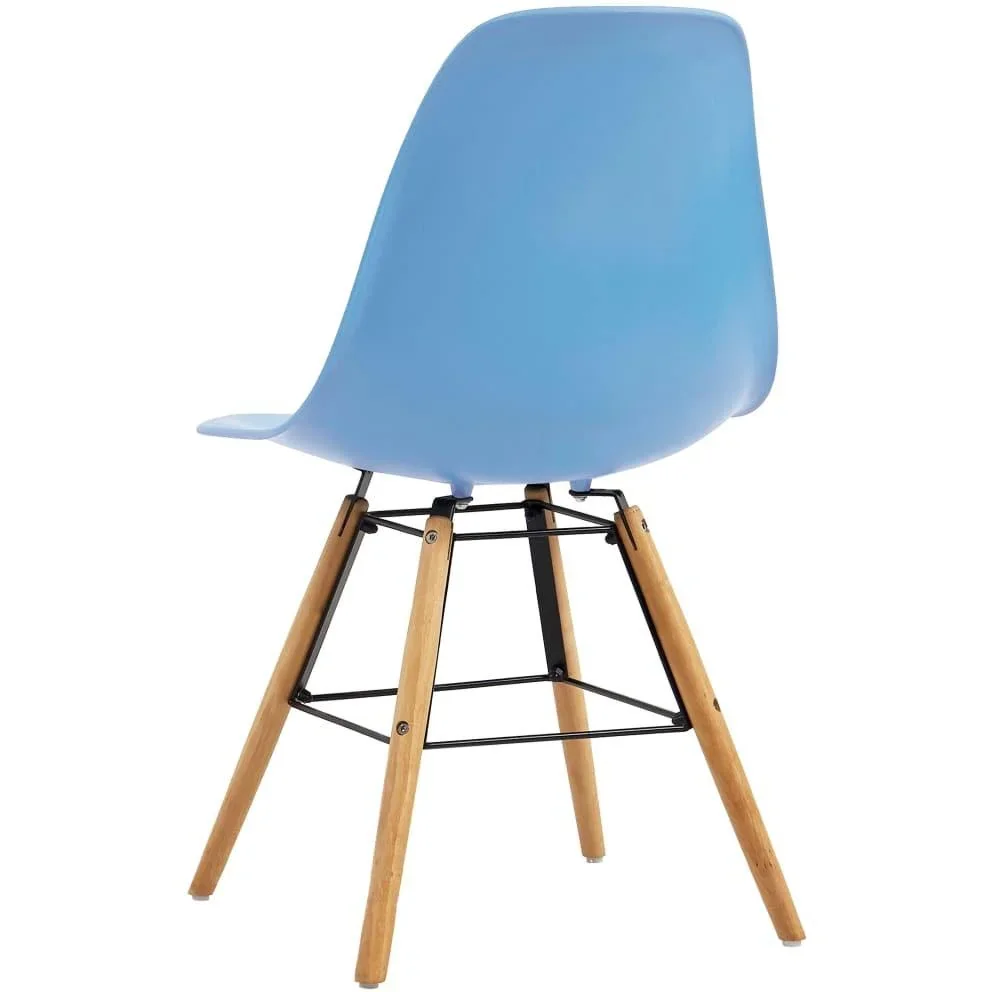 Esszimmerstühle 4-Sitzer Kunststoff blau - 0