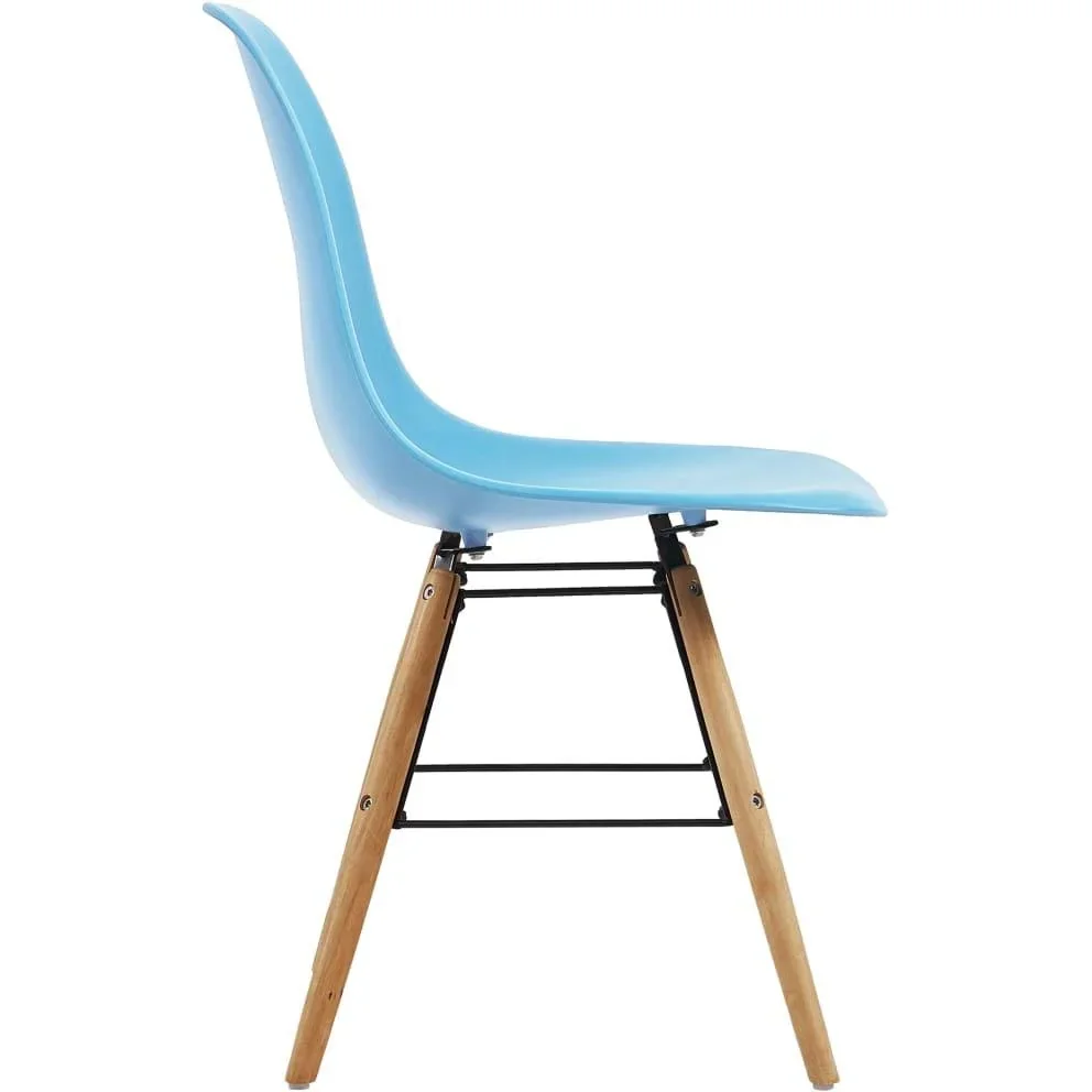 Esszimmerstühle 4-Sitzer Kunststoff blau - 1