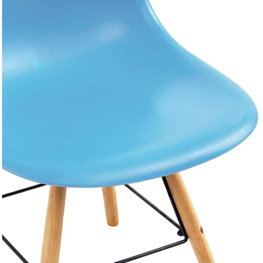 Esszimmerstühle 4-Sitzer Kunststoff blau - 2