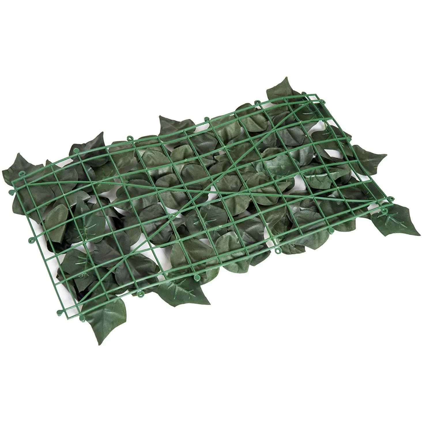 Sichtschutz Künstliche Hecke Wanddekoration 1x3m Dunkelgrün - 0