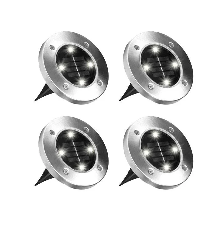 LED Solarleuchte Disk Lights - 4 Stück - 4