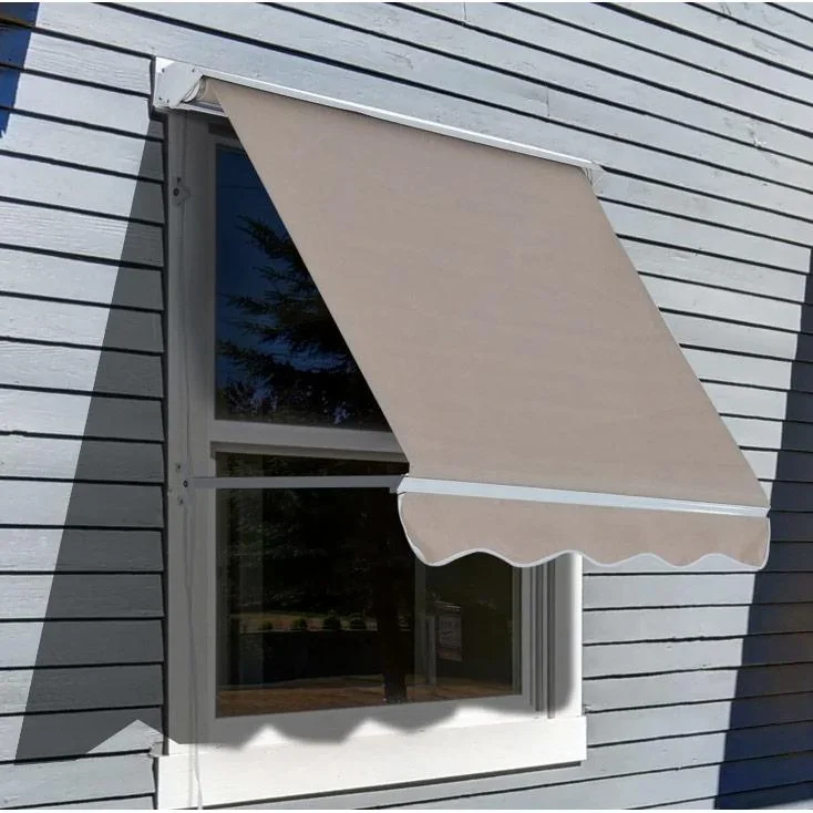 Markise Beige Markise Seilzug 122cm x 70cm - 5