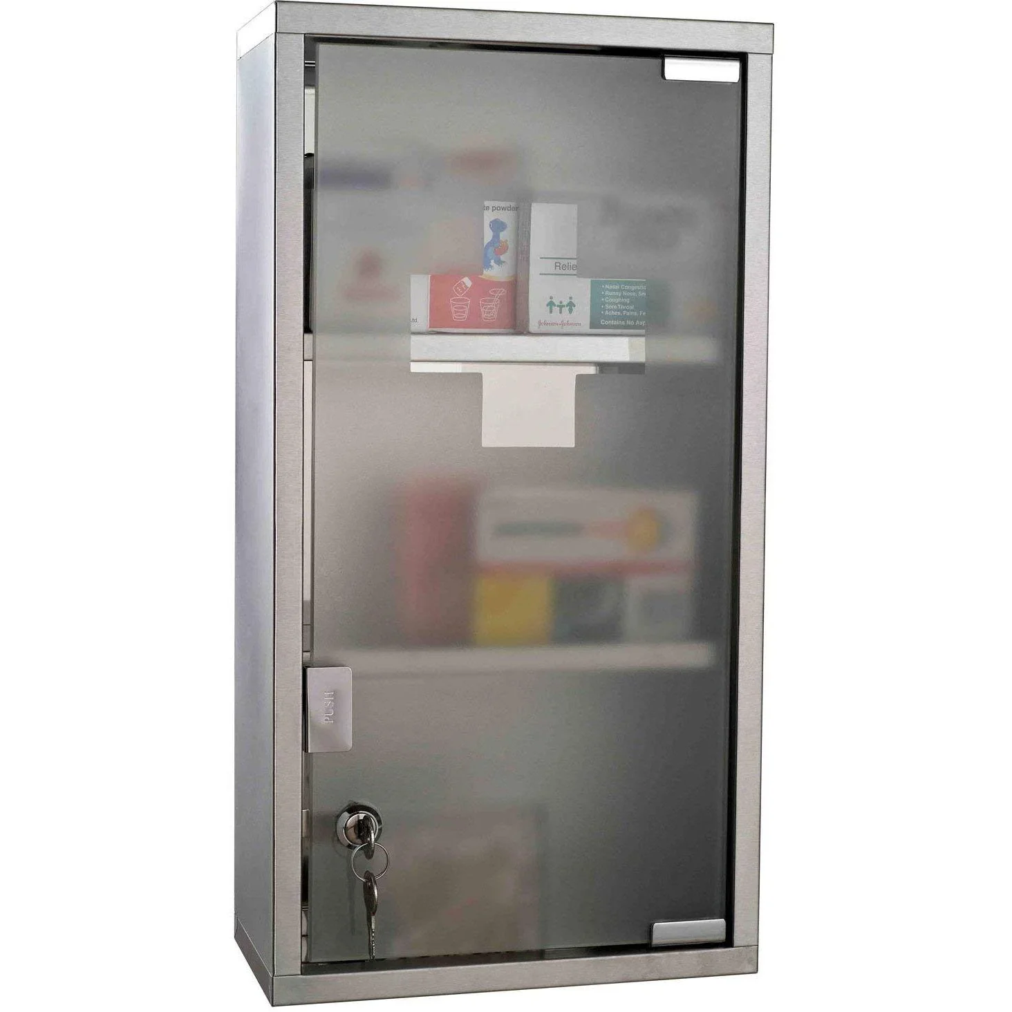 Medizinschrank Medikamentenschrank Arzneischrank 3 Fächer Edelstahl - 0