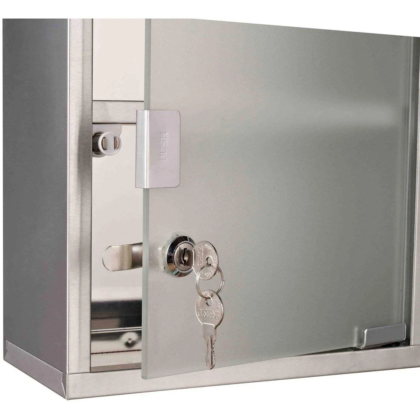 Medizinschrank Medikamentenschrank Arzneischrank 3 Fächer Edelstahl - 5