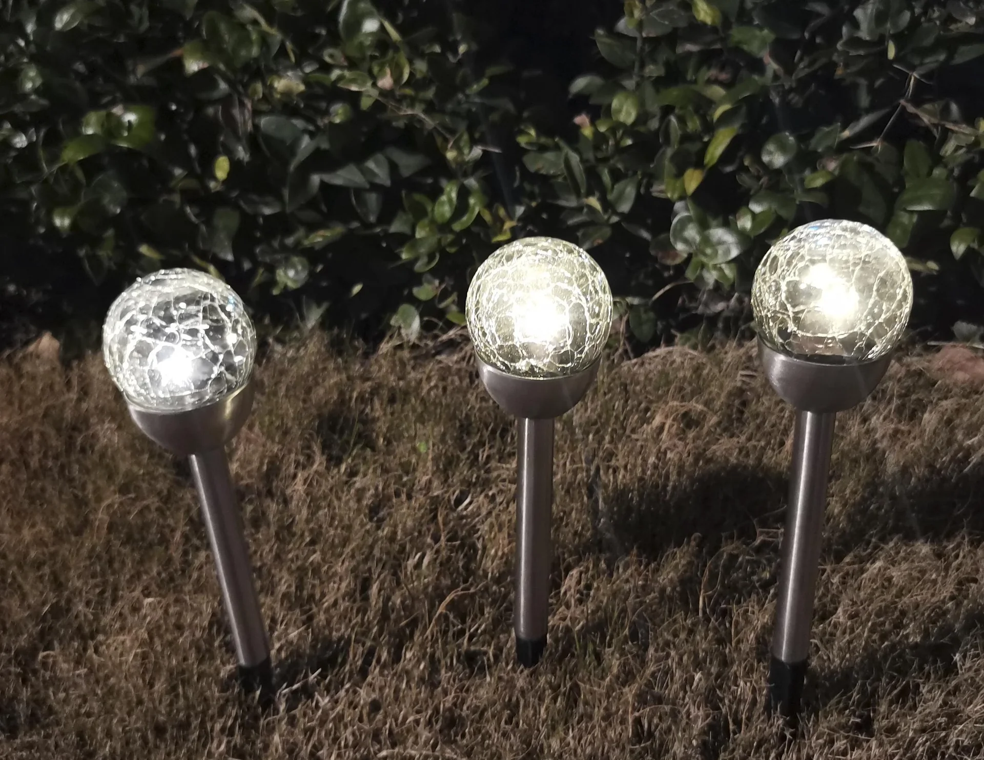 Solar Glasmosaik Gartenleuchte 3er Set - 0