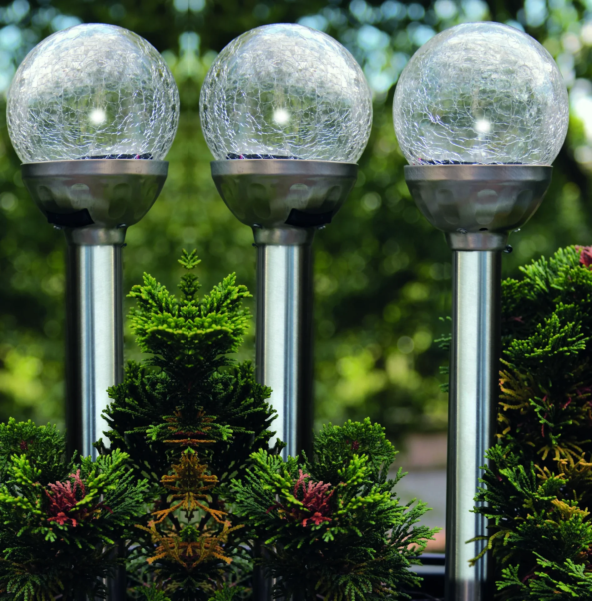 Solar Glasmosaik Gartenleuchte 3er Set - 4