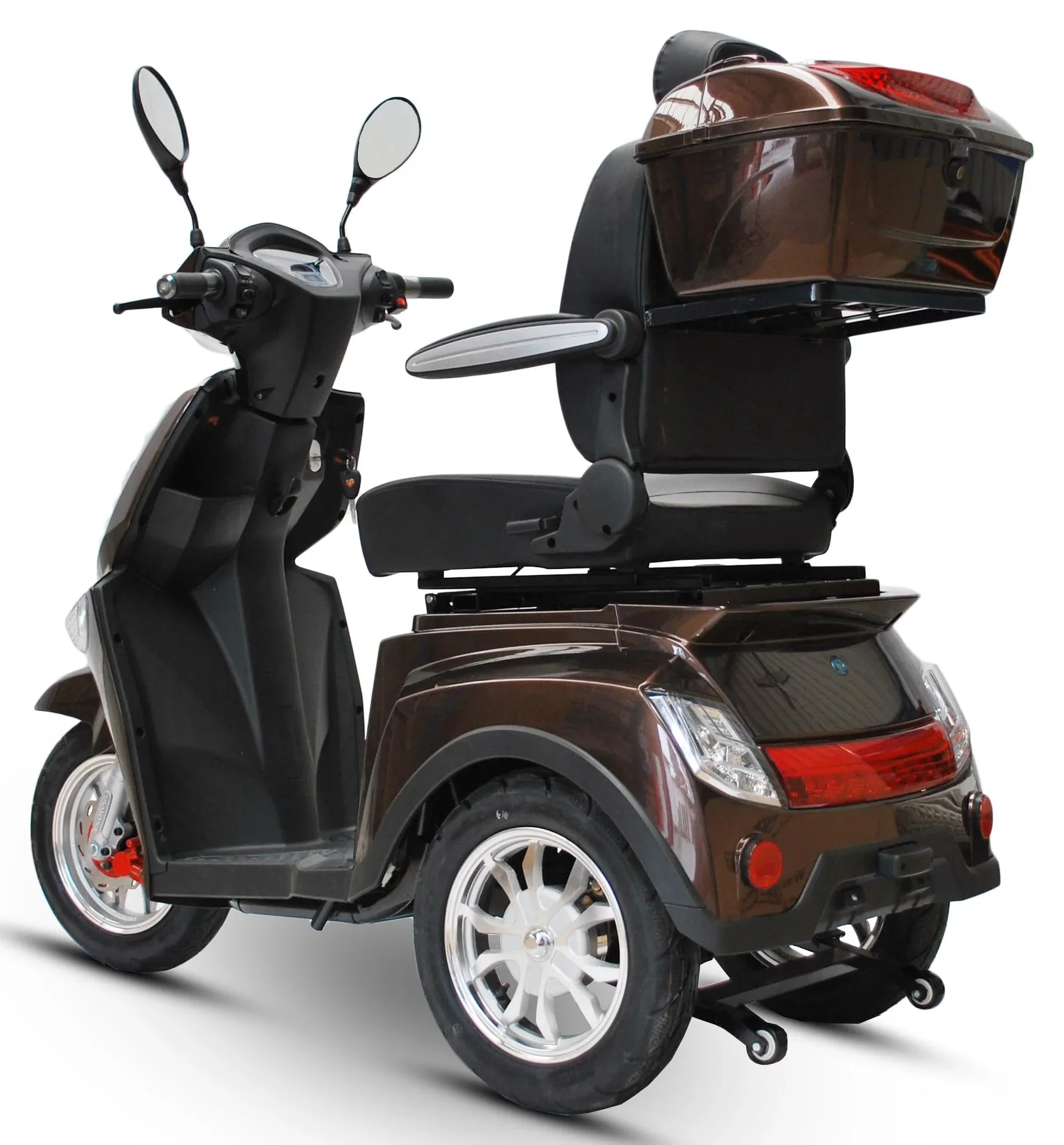 Elektromobil braun - herausnehmbarer Li-Io Akku 30 Ah - 25 km/h - 1000 Watt Seniorenmobil - 6