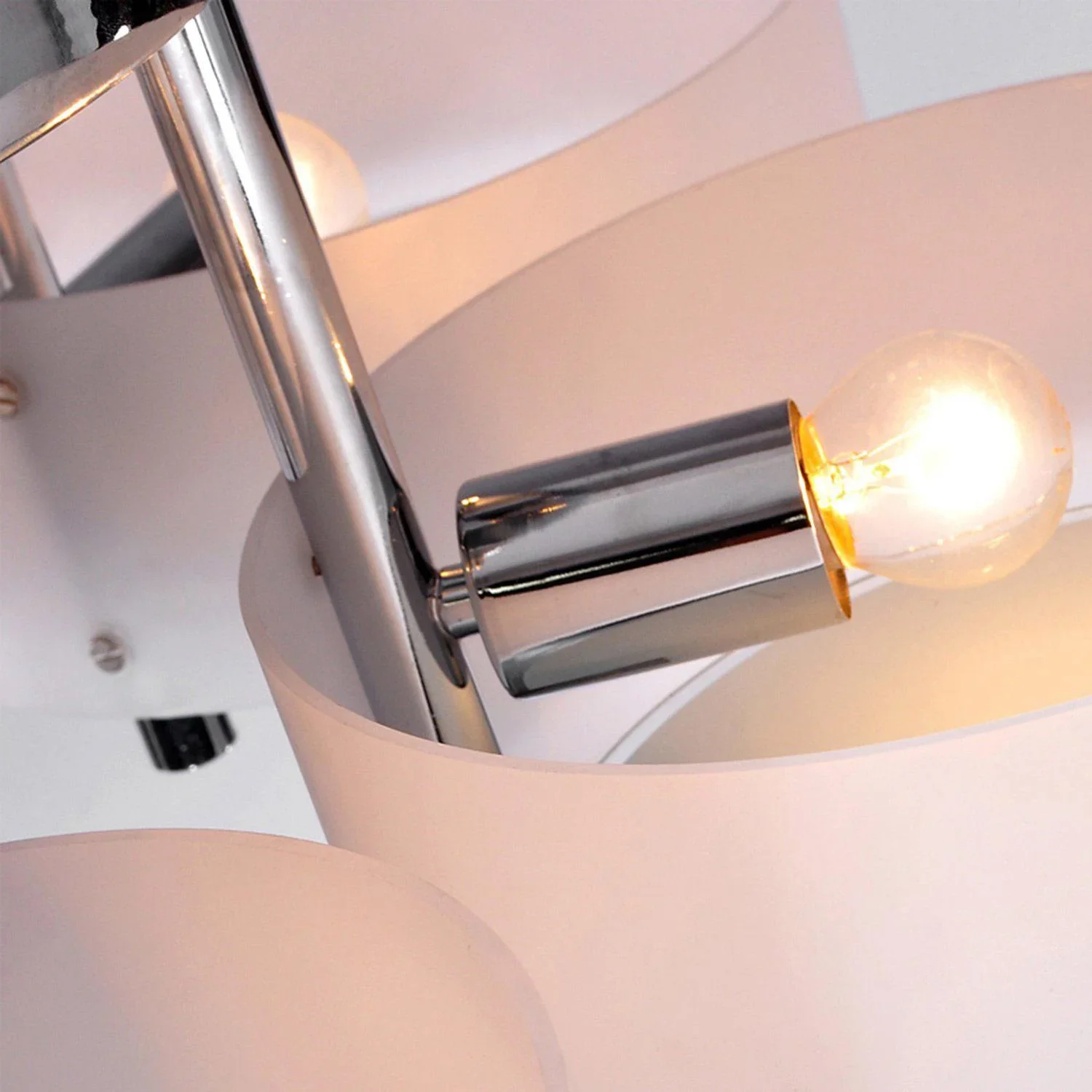 Deckenlampe Acryl Kronleuchter 40W Leuchte 3-flammig Chrom - 2