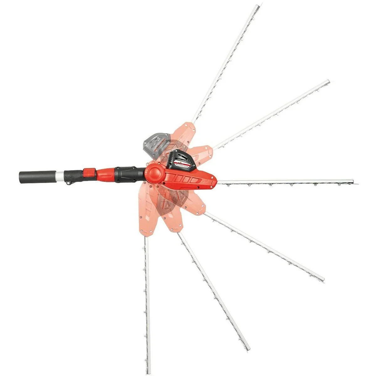 Heckenschere mit Teleskopstiel, Akku und Ladegerät - 41cm Schnittlänge - AHS 2020 T-Lion - 5