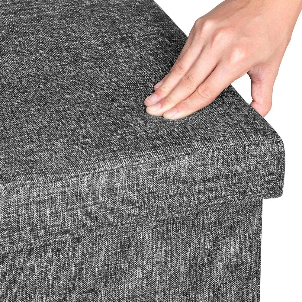 Sofa mit Stauraum - klappbar - MDF - 80x40x40cm - GREY - 0