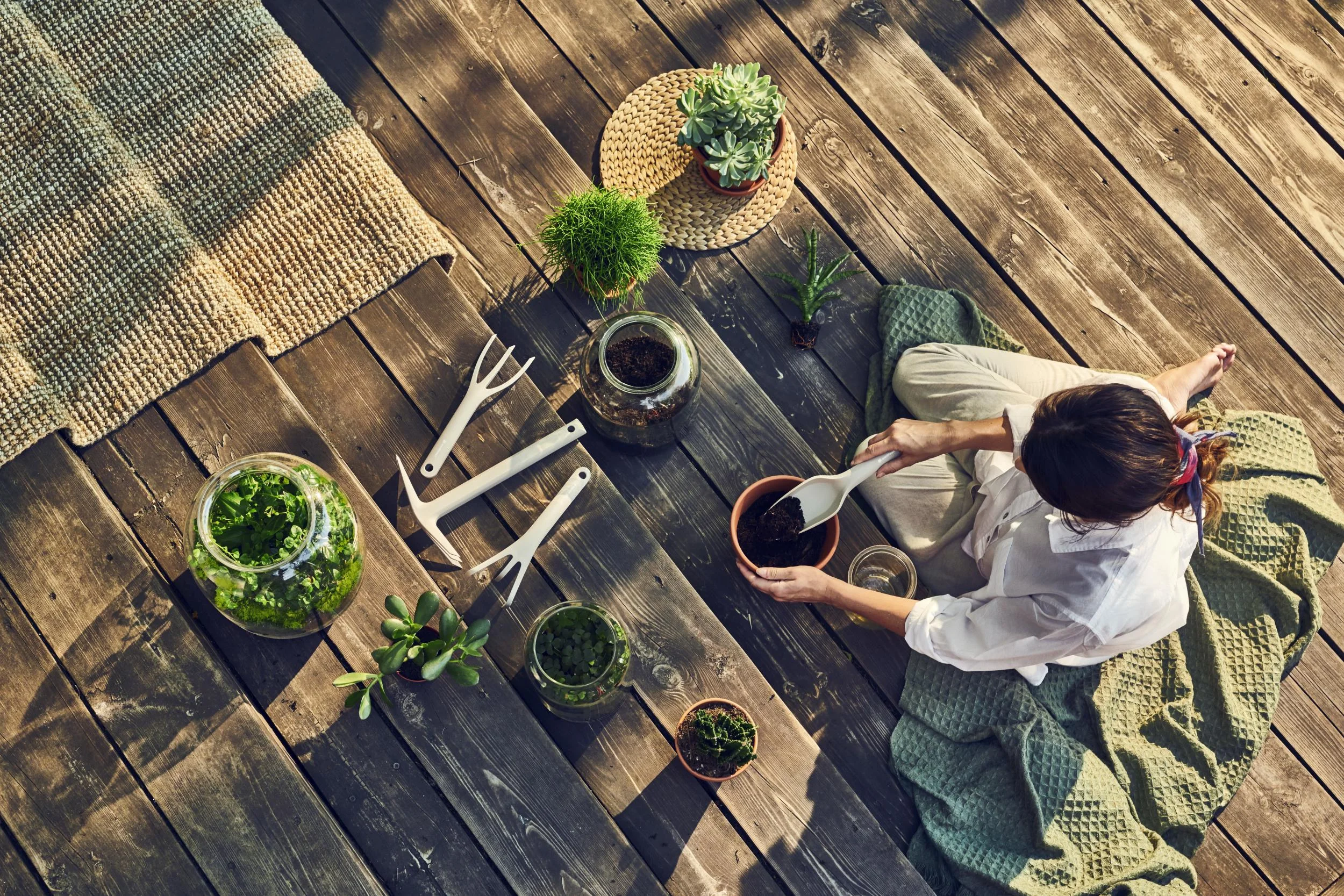 Pflanzengabel beige - 4