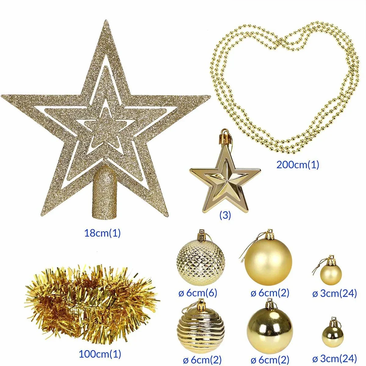 Christbaumschmuck - Christbaumschmuck - gold 66 Stk. - 3