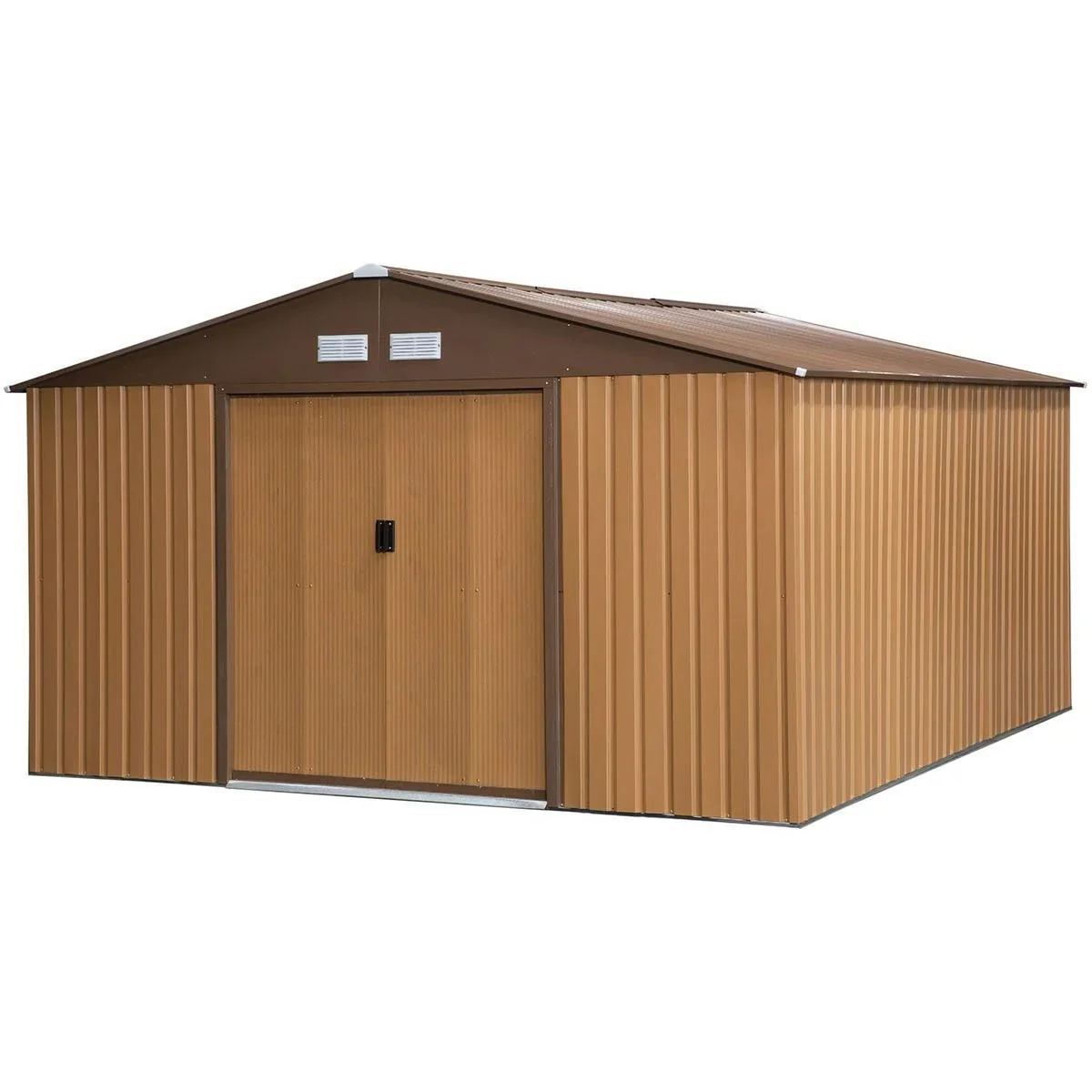 Werkzeugablage mit Bodenplatte Metall Braun 340 L x 386 B x 200 H cm - 0