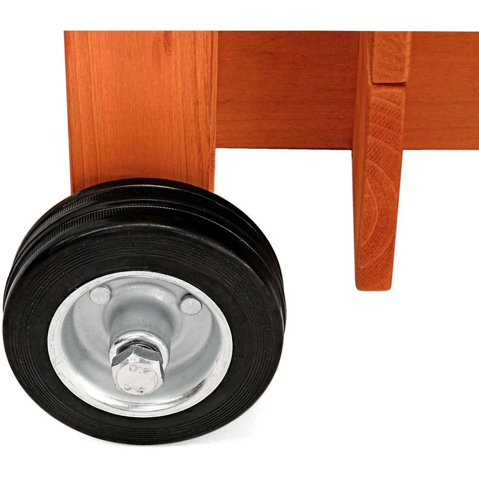 Sandkasten mit Spielhaus und Rollen - 130x130x143 cm - UV 50 - 6