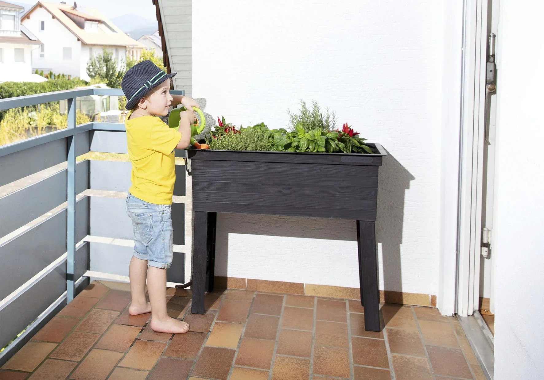 Balkon-Hochbeet Urban Set inklusive Anzuchthaube - 6