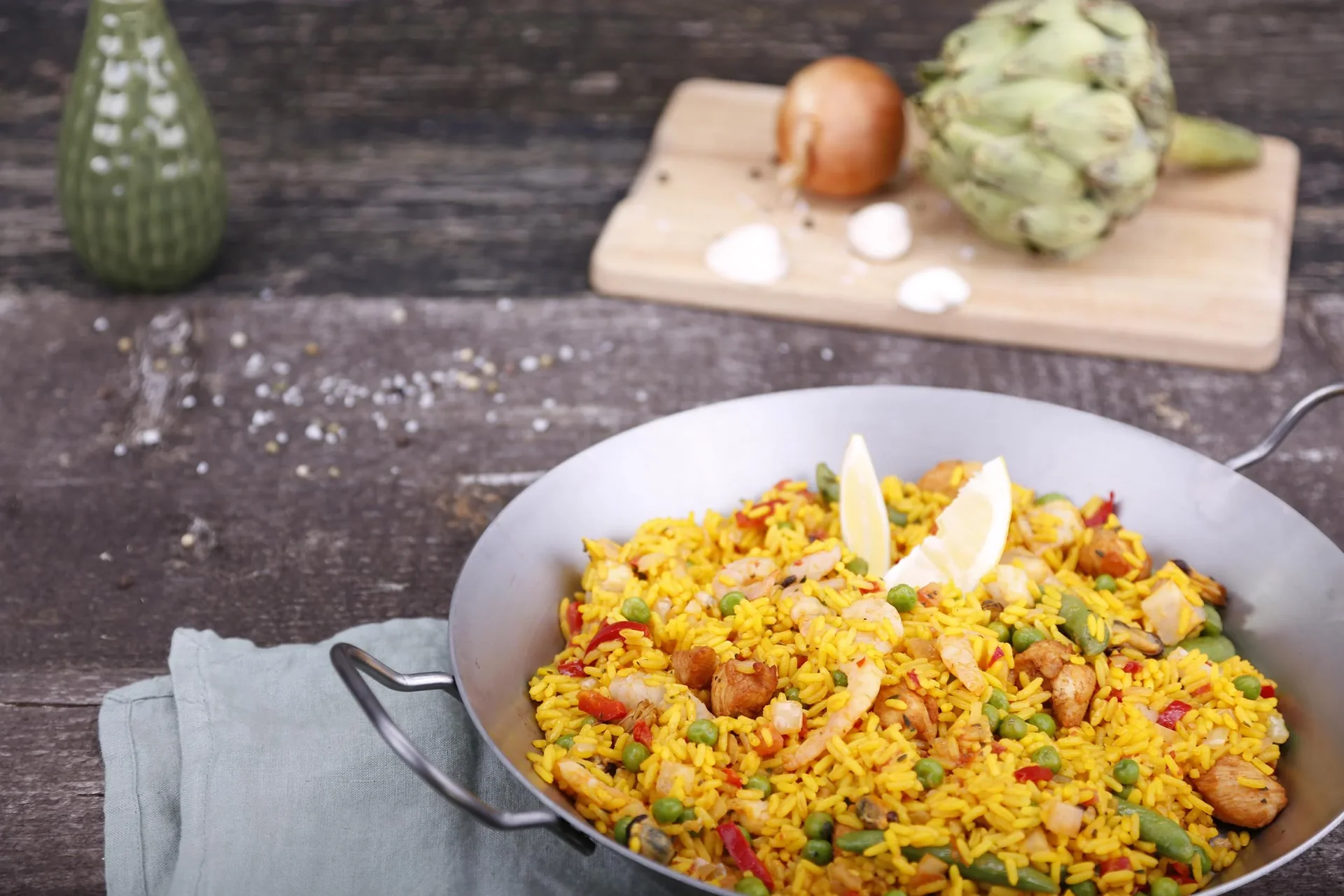 Gesundheits-Eisenpfanne mit Griffen, 32cm - 4