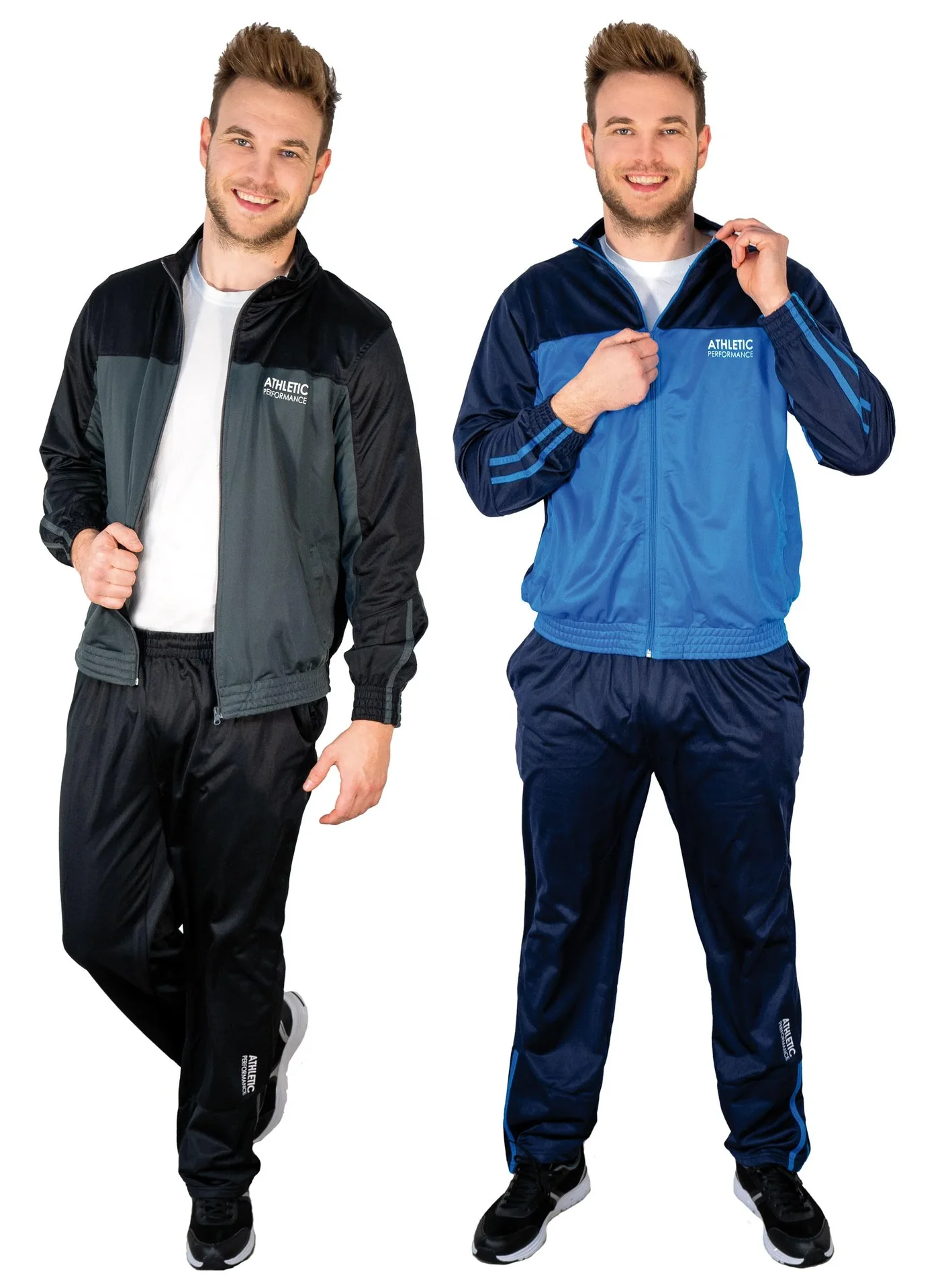 Trainingsanzug, Farbe schwarz/grau, Gr.M - 1