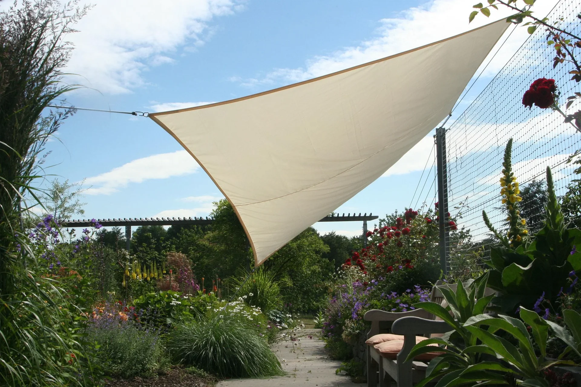 Viereck-Sonnensegel HDPE weizen 250 x 300cm - 0