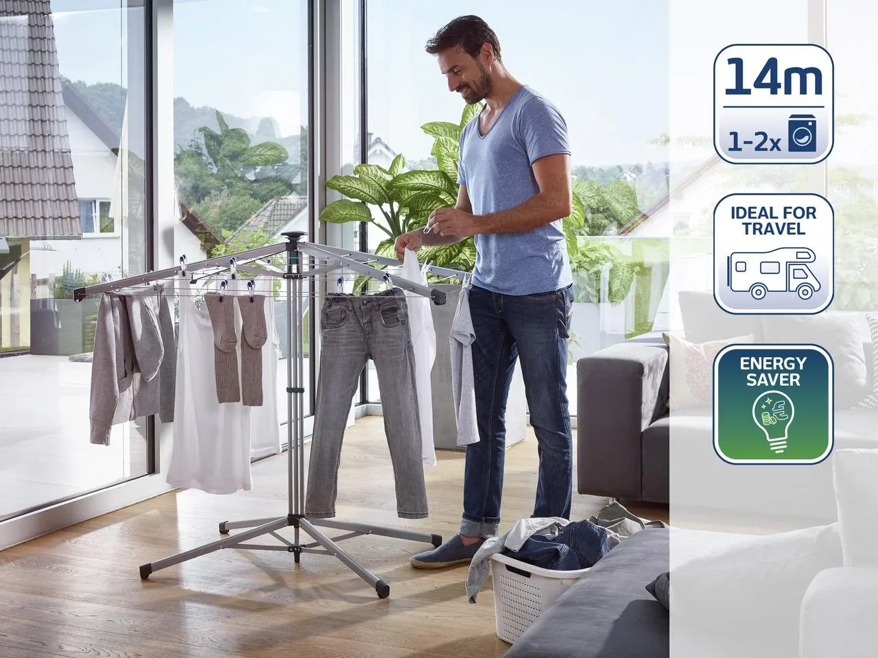 Stand Wäscheschirm LinoPop Up 140 - 1