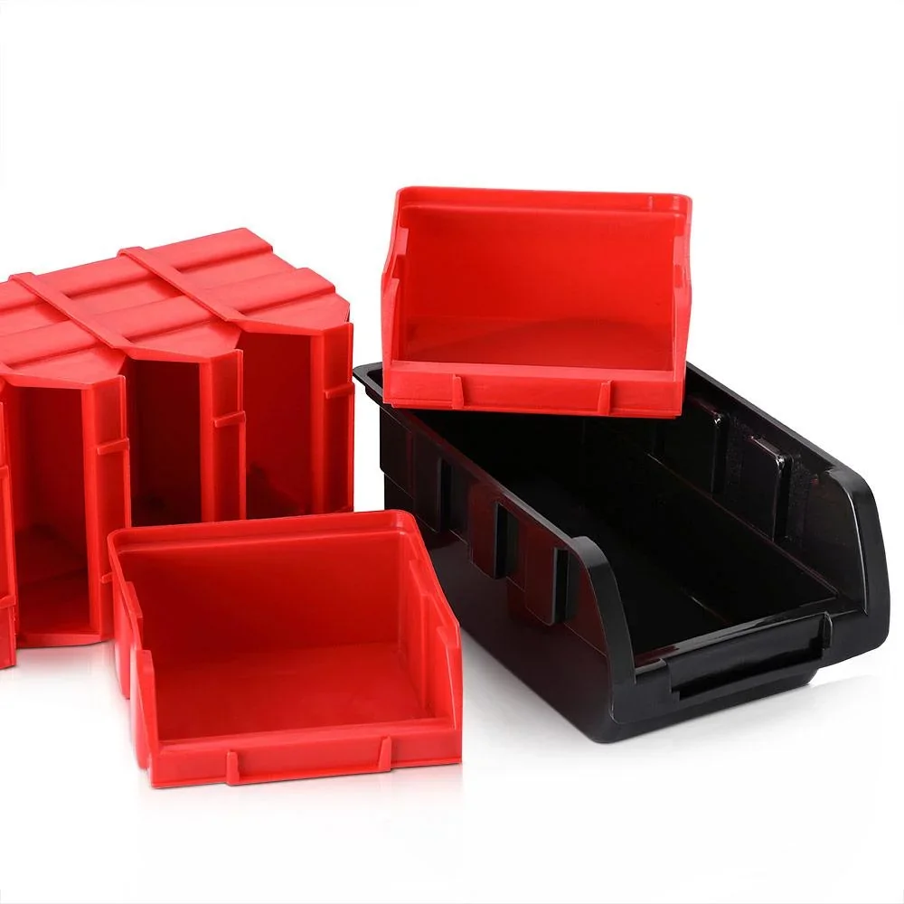 Wandregal mit 60 Stapelboxen und je 4 Wandplatten 32x38x2 cm - 2