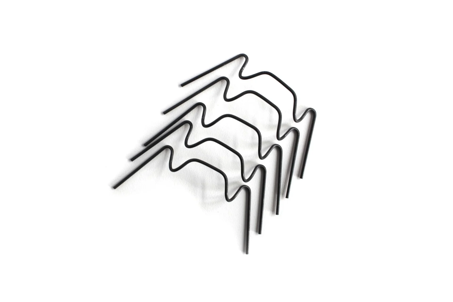 Glasfederklammern, 20 Stück, schwarz - 1