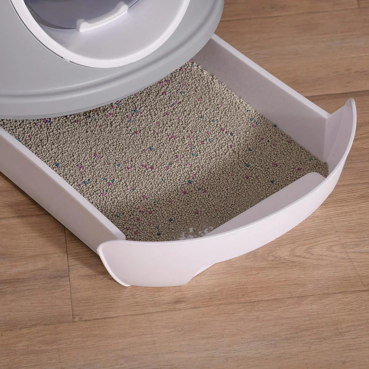 Katzentoilette mit Katzenklappe blau - 4