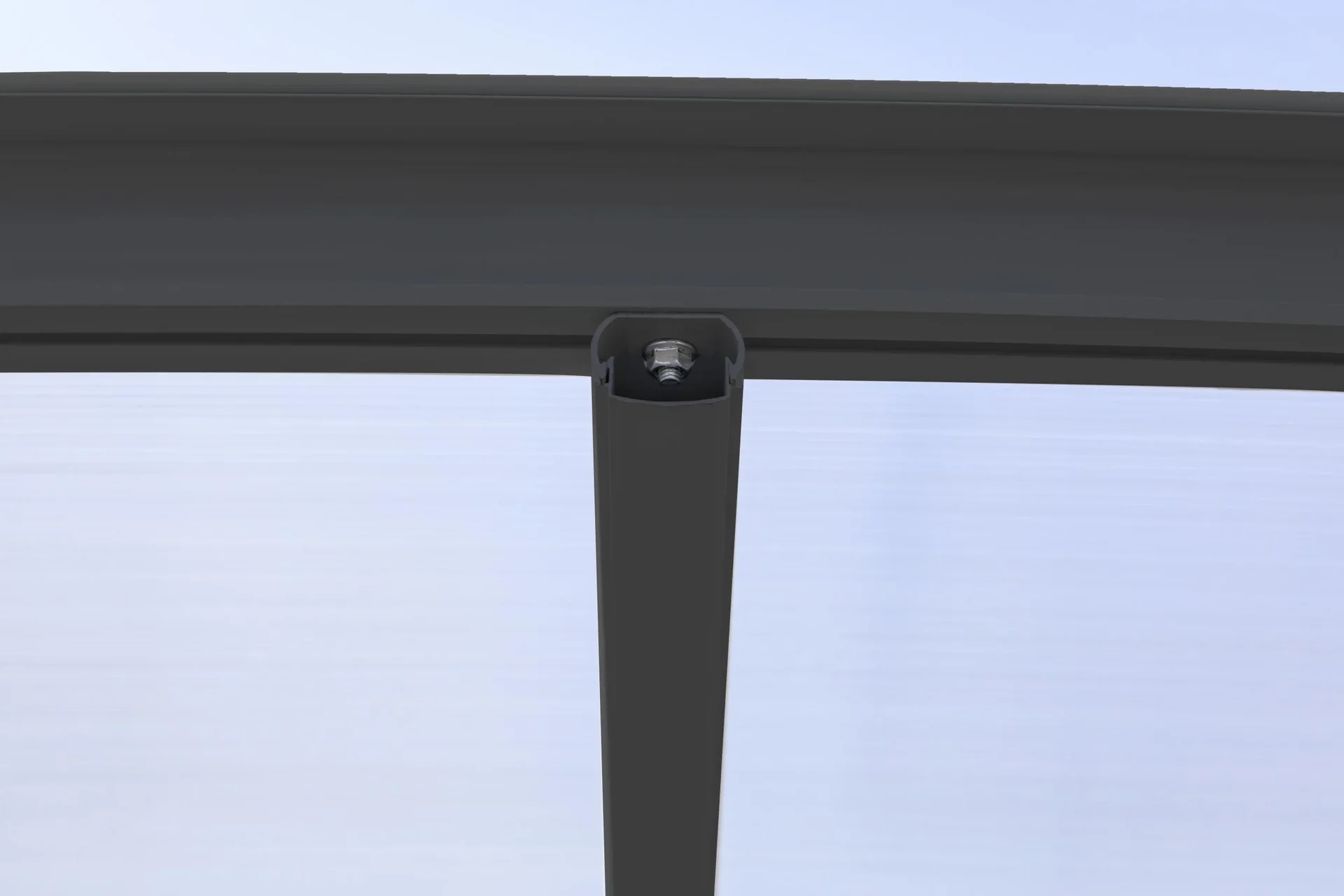 Aluminium Flachdach Carport und Überdachung anthrazit, 503x305x232 cm - 2