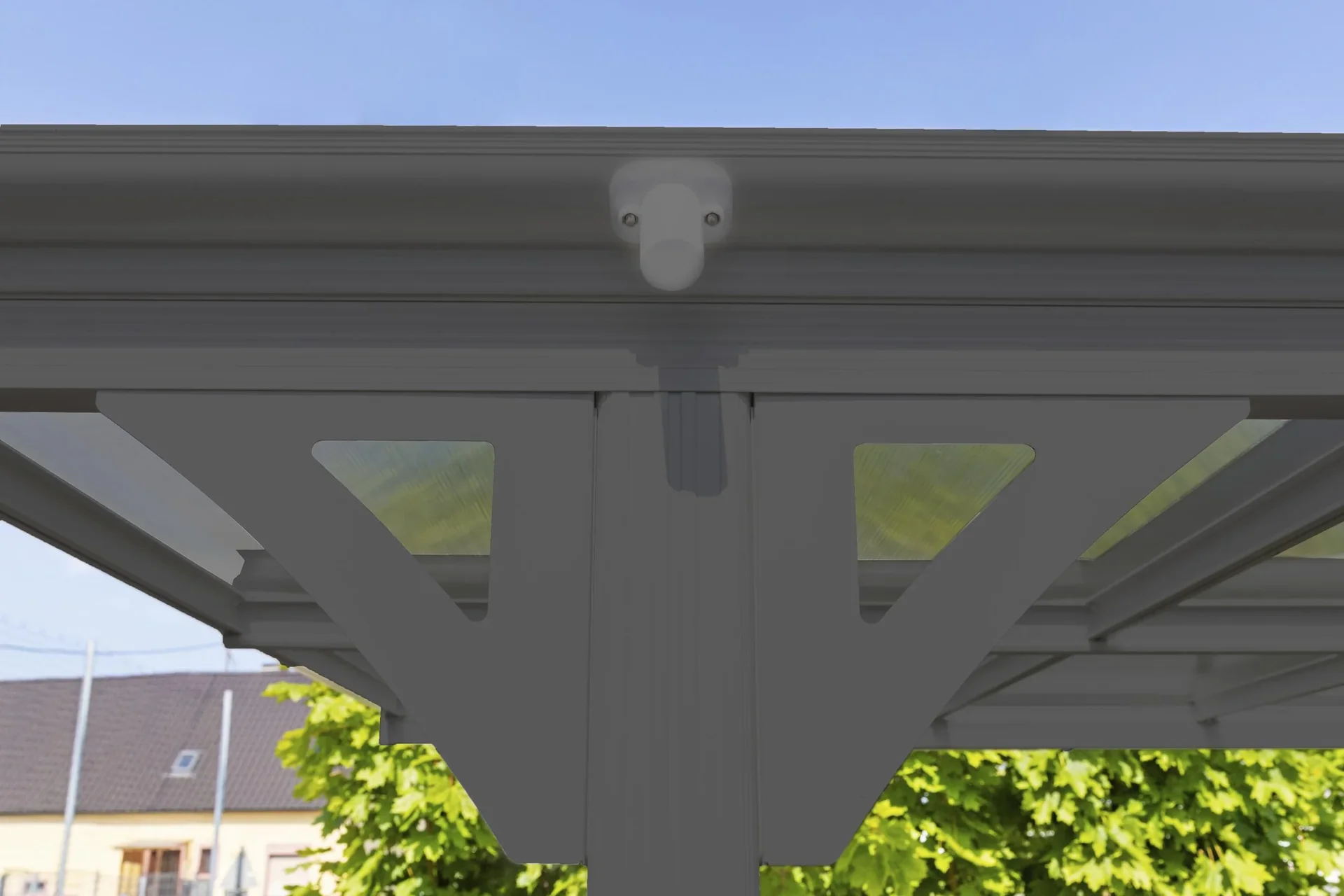 Aluminium Flachdach Carport und Überdachung anthrazit, 503x305x232 cm - 8