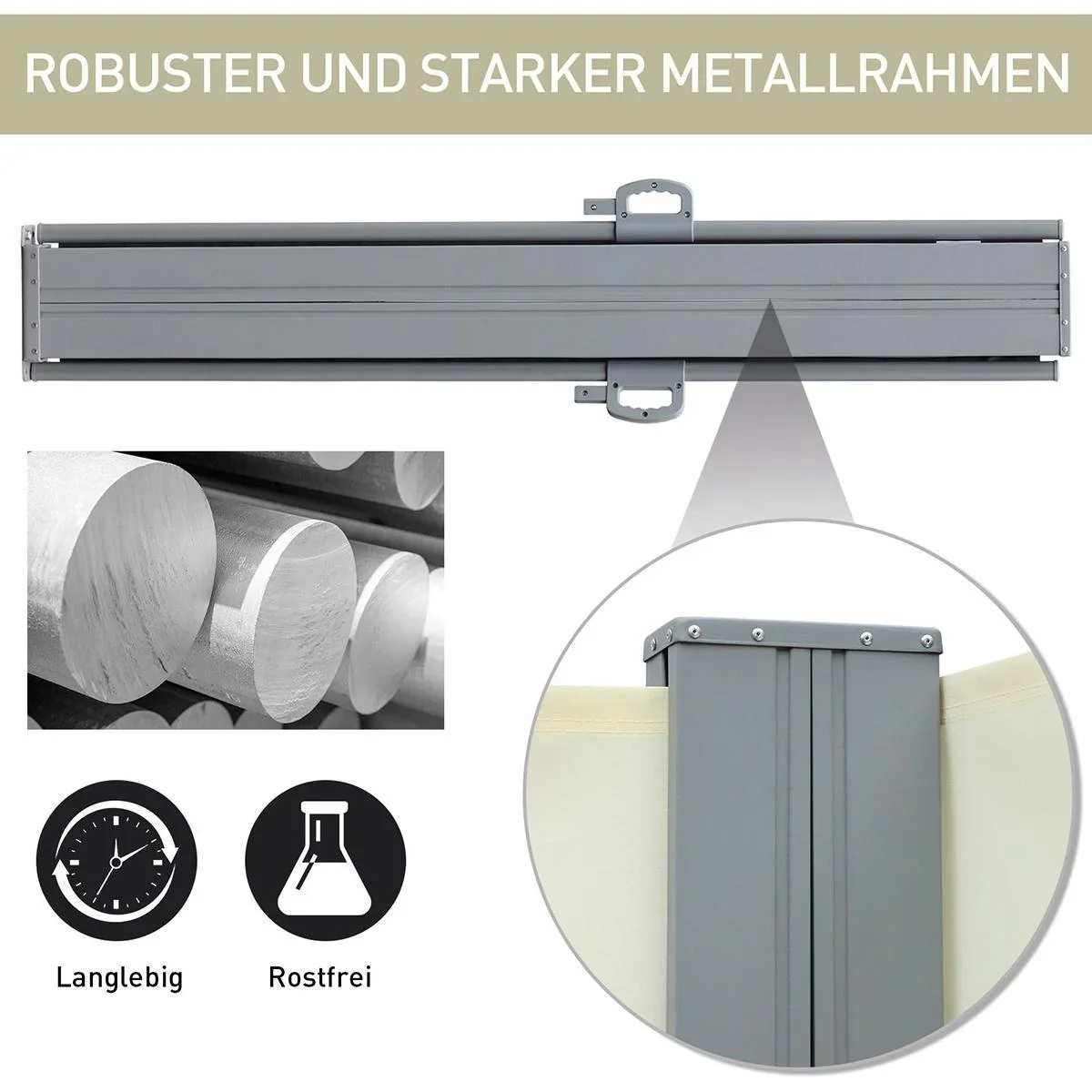 Doppel-Seitenmarkise 6 x 1,6 m - 3