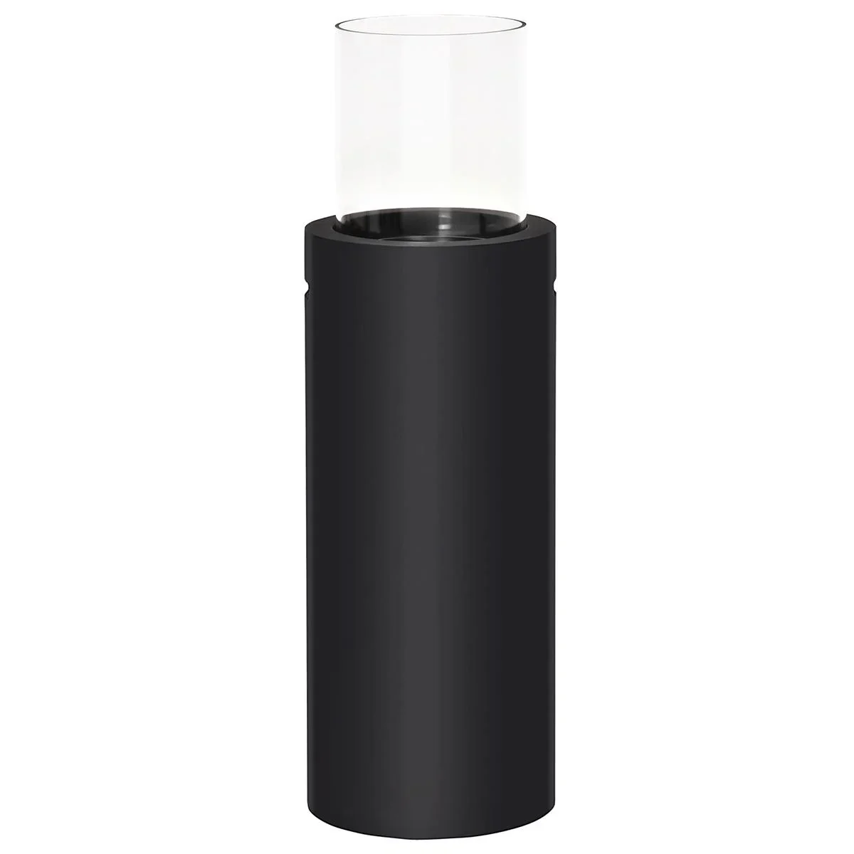 Ethanol-Kamin Bio-Ethanol-Brenner 0,4L 1 Std. Brenndauer 1000W kein Rauch Stahl gehärtetes Glas Schwarz 30 x 30 x 94 cm - 2
