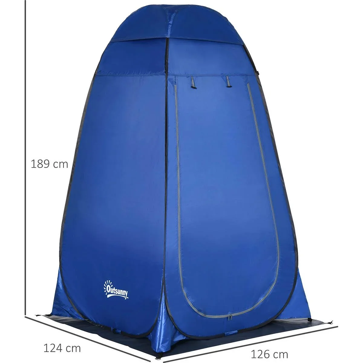 Duschzelt - faltbar - 126 x 124 x 198 cm - 0