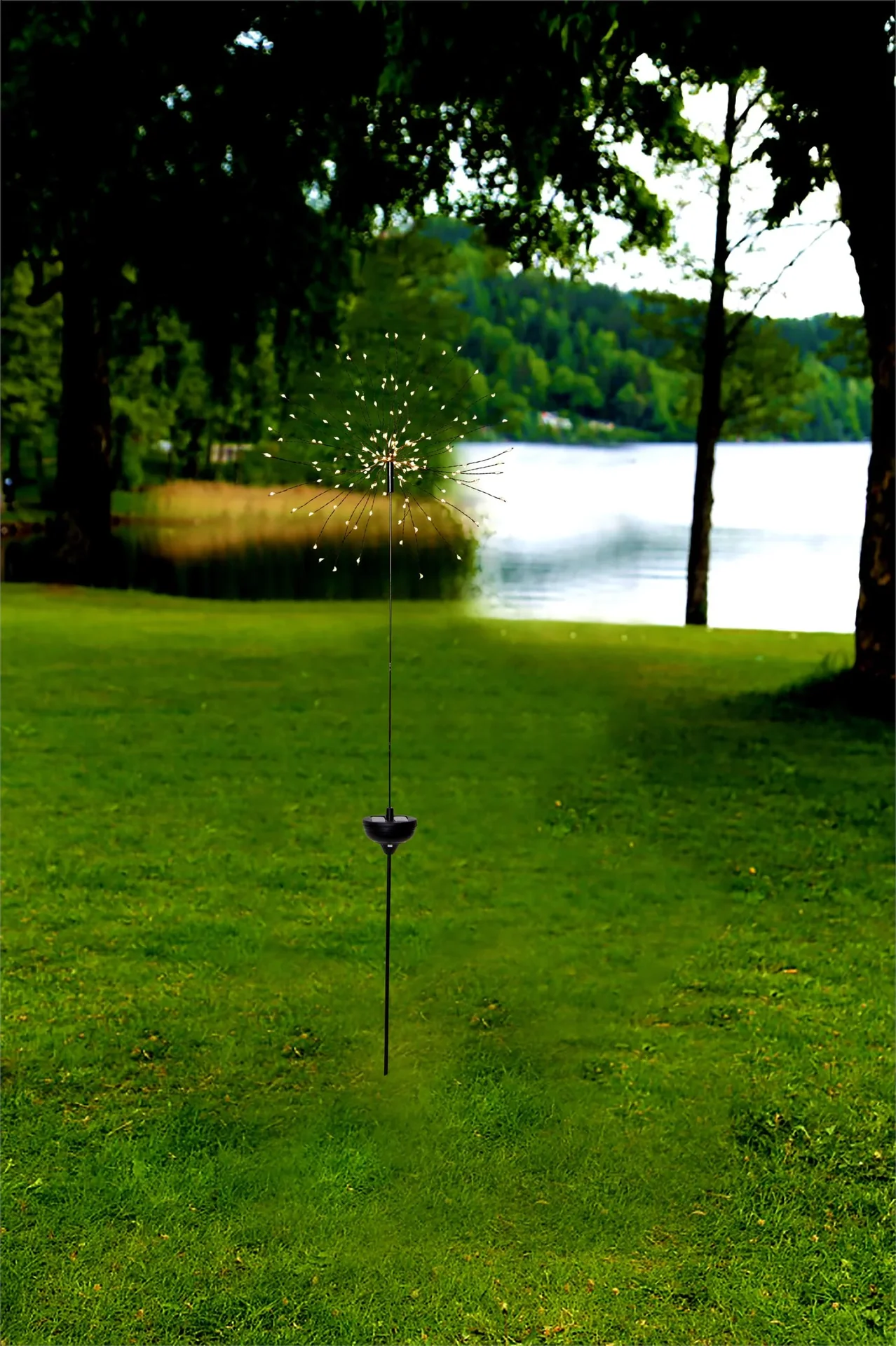 Solar Pusteblume mit warmweißen LEDs - 0