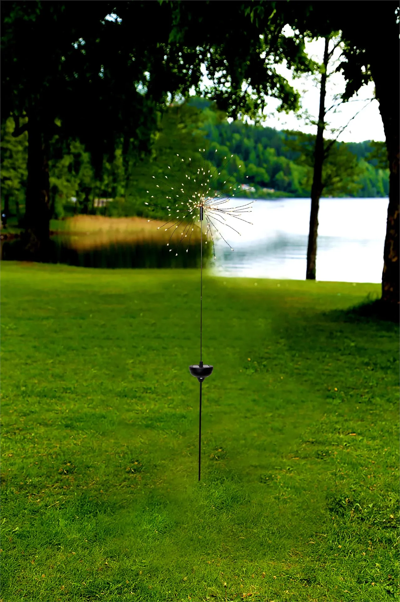 Solar Pusteblume mit warmweißen LEDs - 4