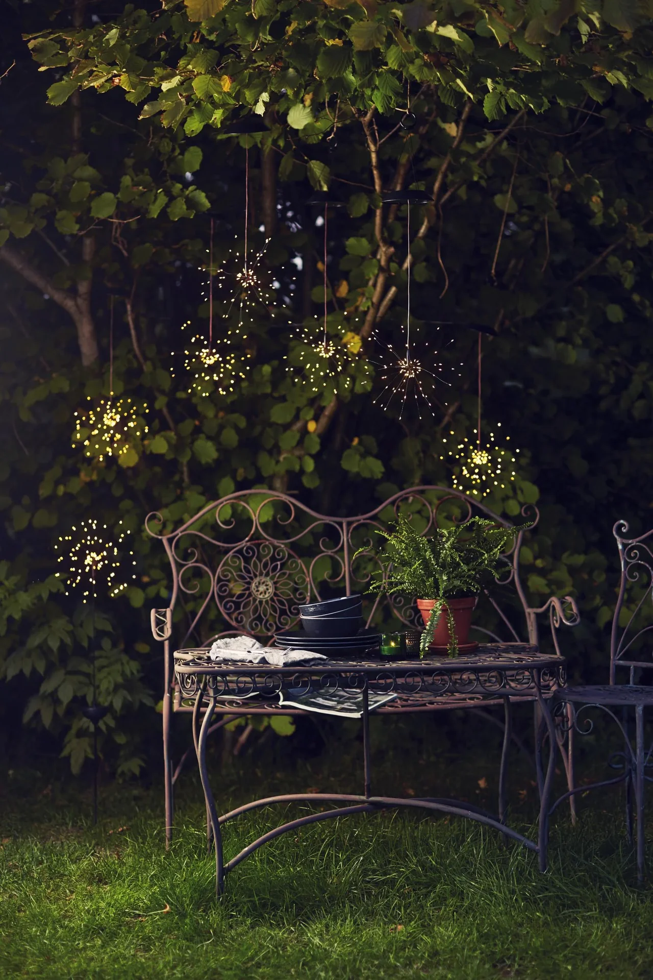 Solar Pusteblume mit warmweißen LEDs - 5