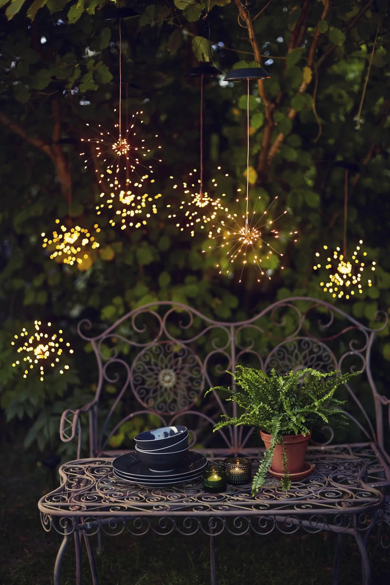 Solar Pusteblume mit warmweißen LEDs - 8