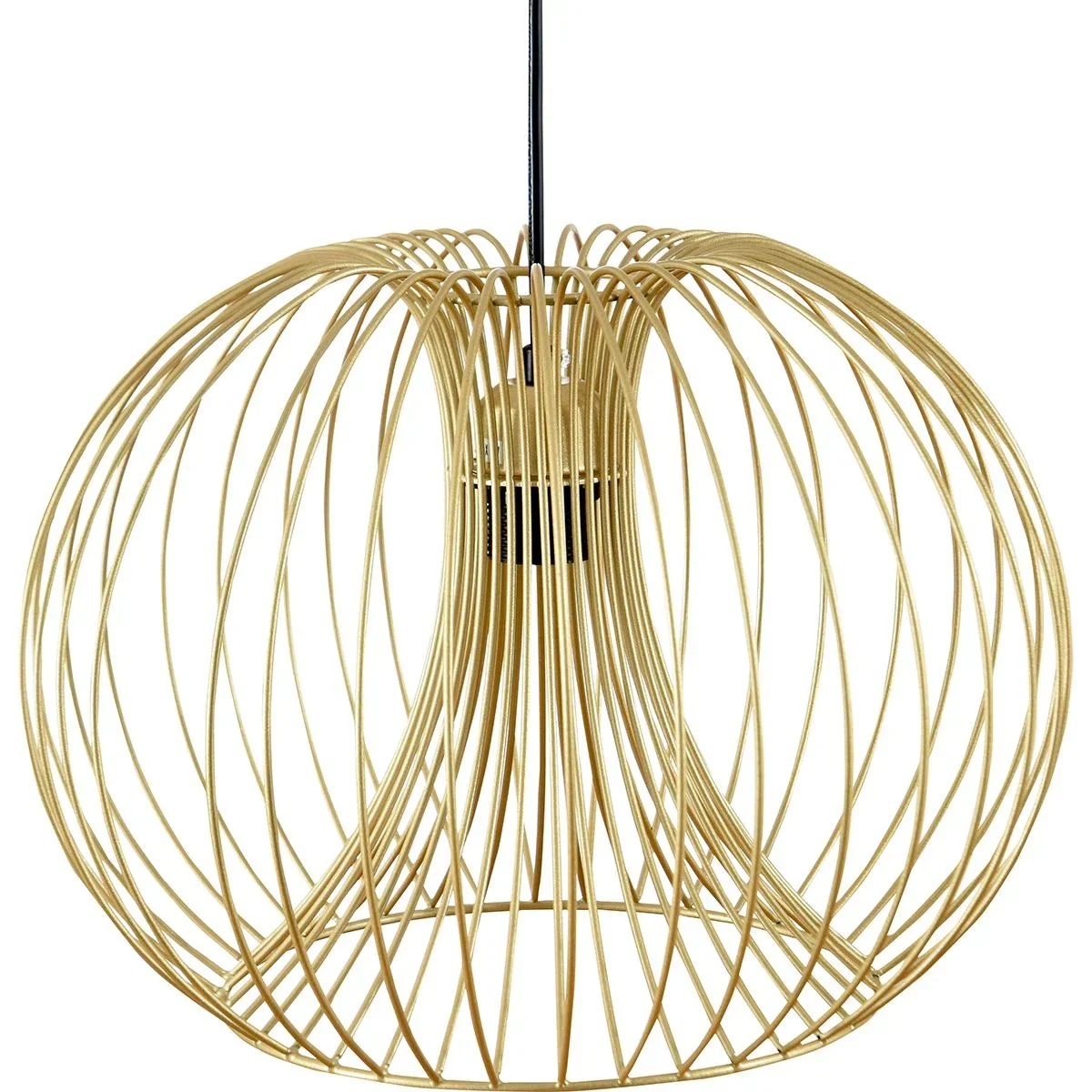 Pendelleuchte mit goldenem gebogenem Stahlrahmen gold - 5