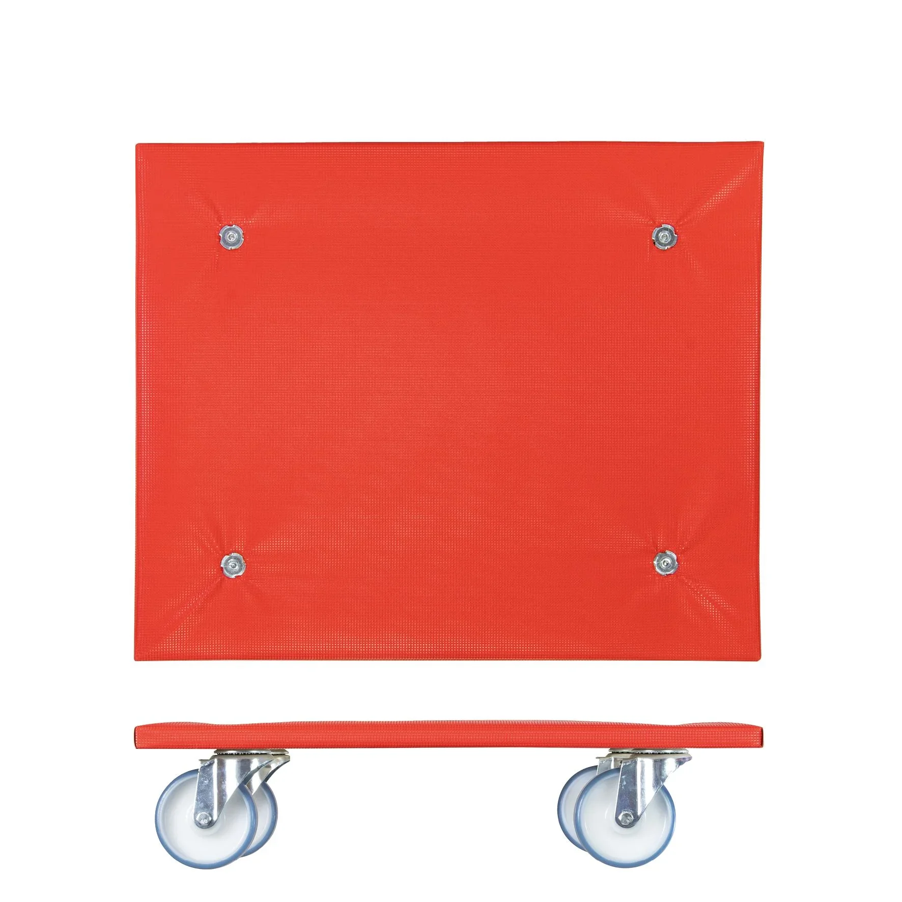 Transporthilfe MM 1397, 59 x 49 x 14 cm, harte Rollen Ø 100 mm, Rollenlager, Platte FSC® bezogen, Tragkraft 400 kg - 3