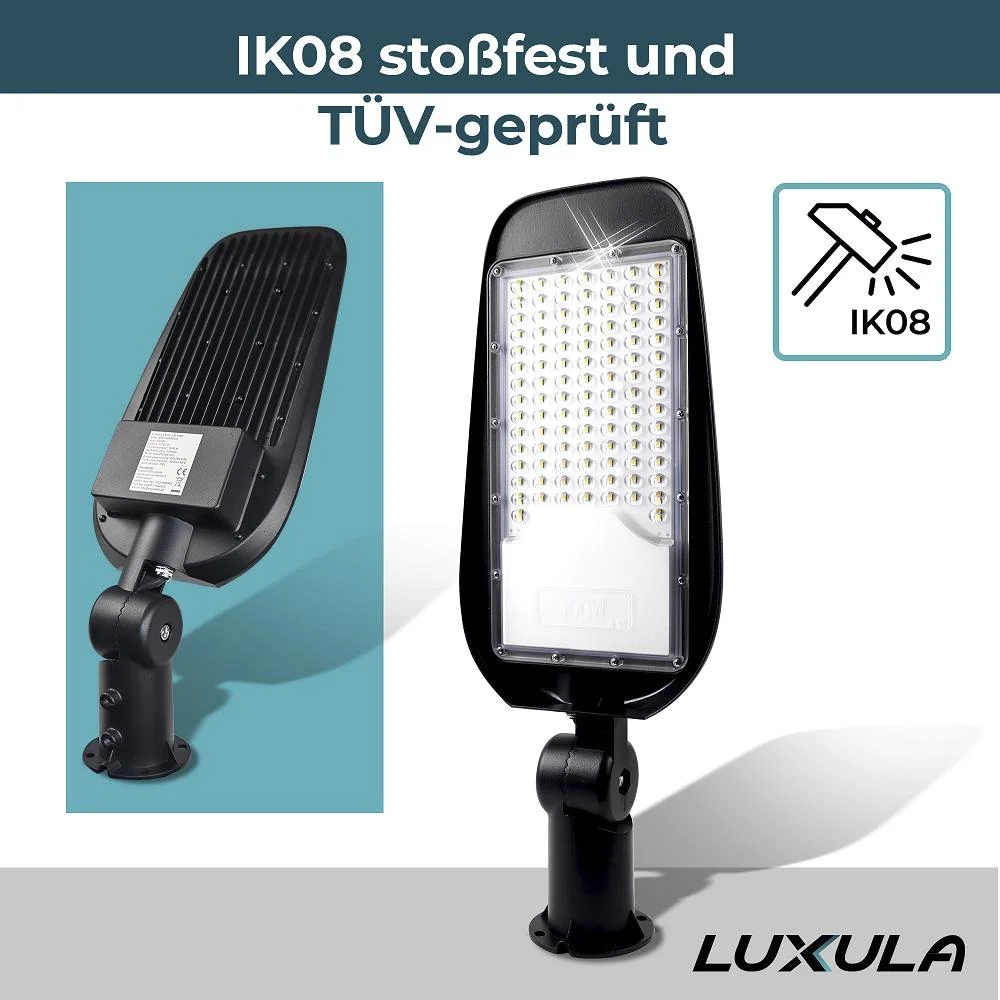LED-Straßenleuchte 50 W bietet 5800 lm, 5000 K (neutralweiß) & IP65 Schutz - 0