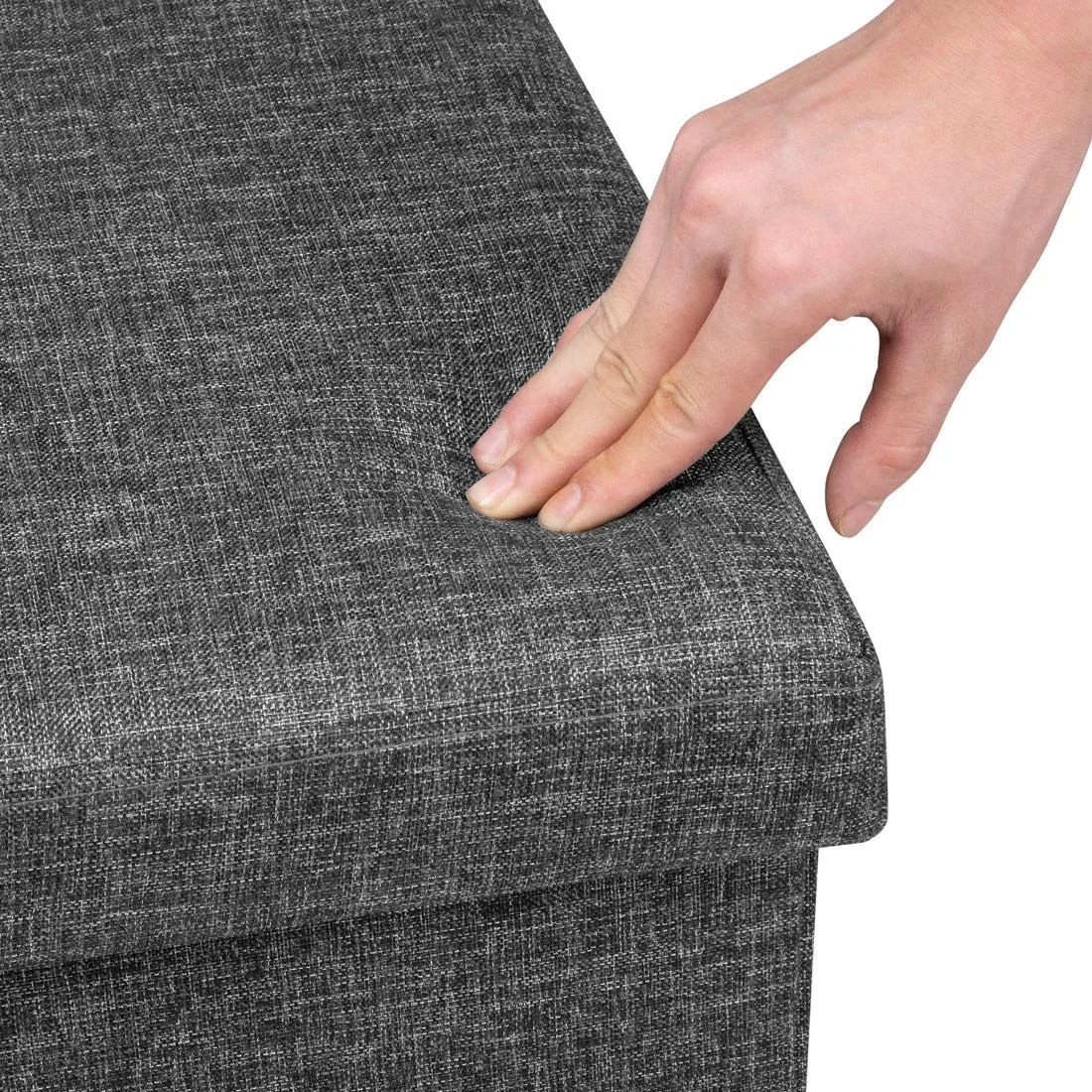 Sitzbank mit Stauraum - klappbar Dunkelgrau 115x38x38cm - 2