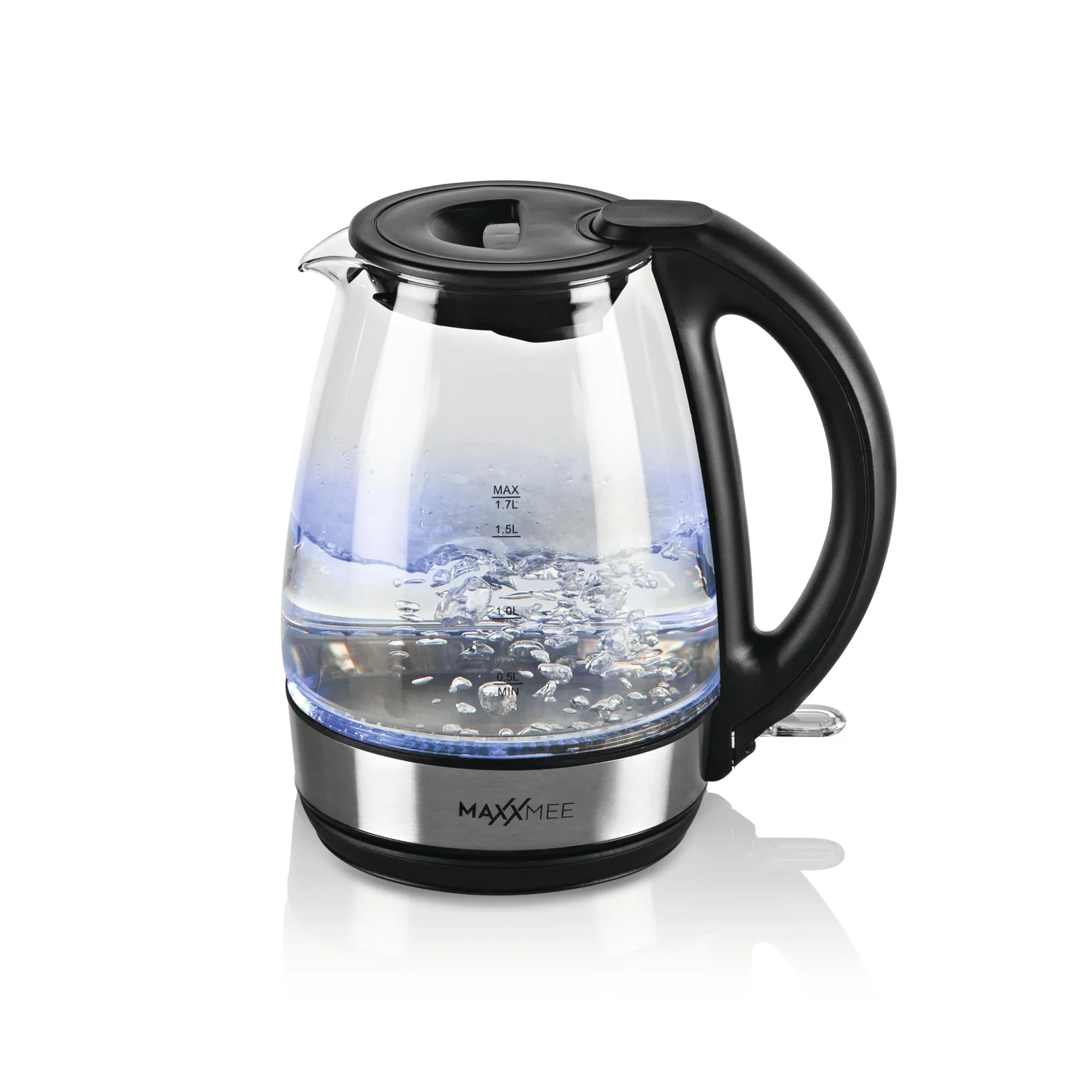 Glas-Wasserkocher LED blau 2200 Watt, 1,7 L - 3