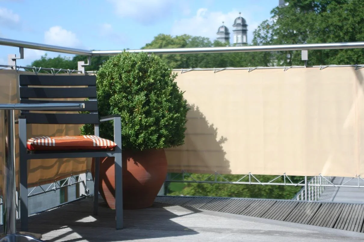 Balkonverkleidung, sisal, 65 x 500 cm - 1