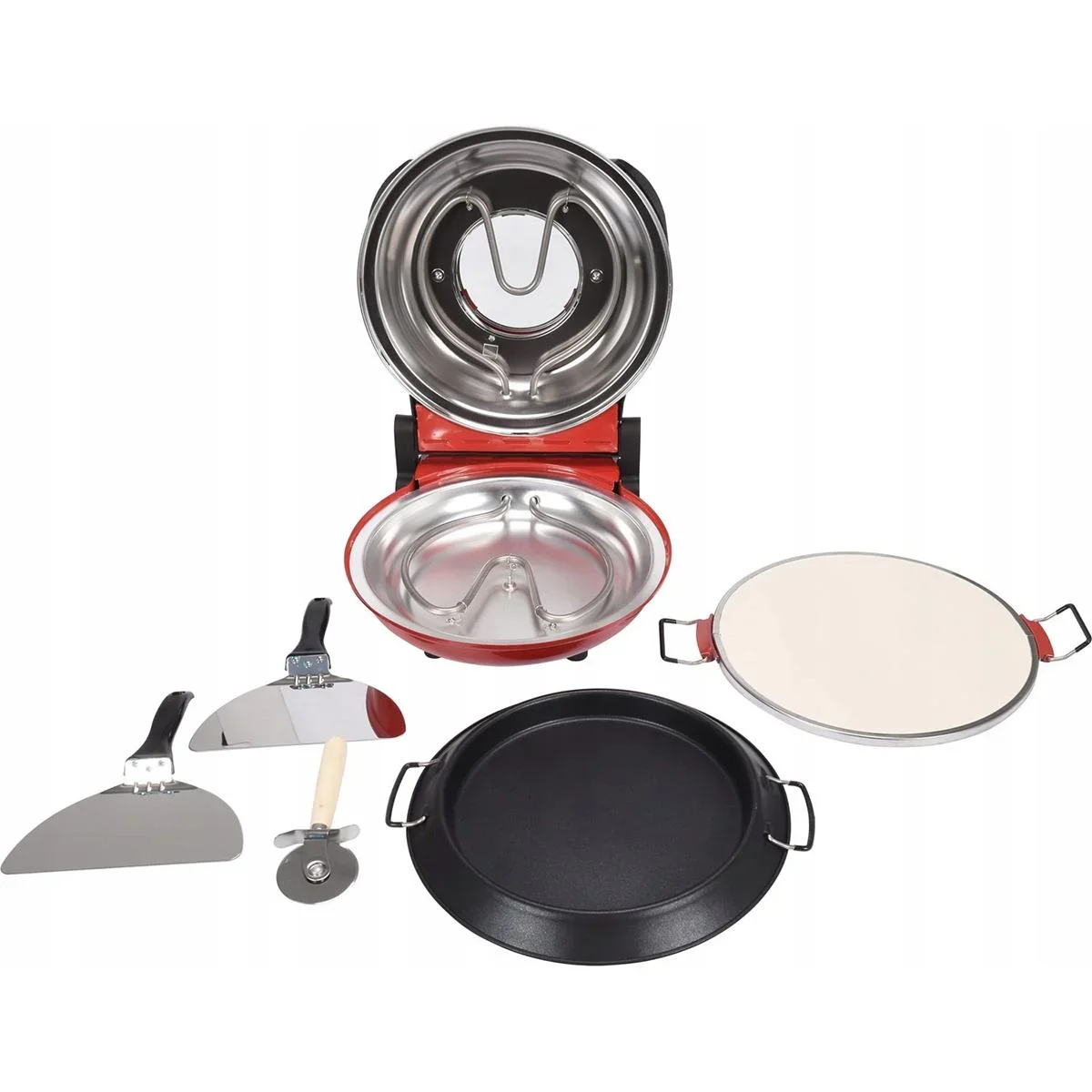 Pizzaofen - 1200W - 400 ºC - 5-stufige Temperaturregelung - 5