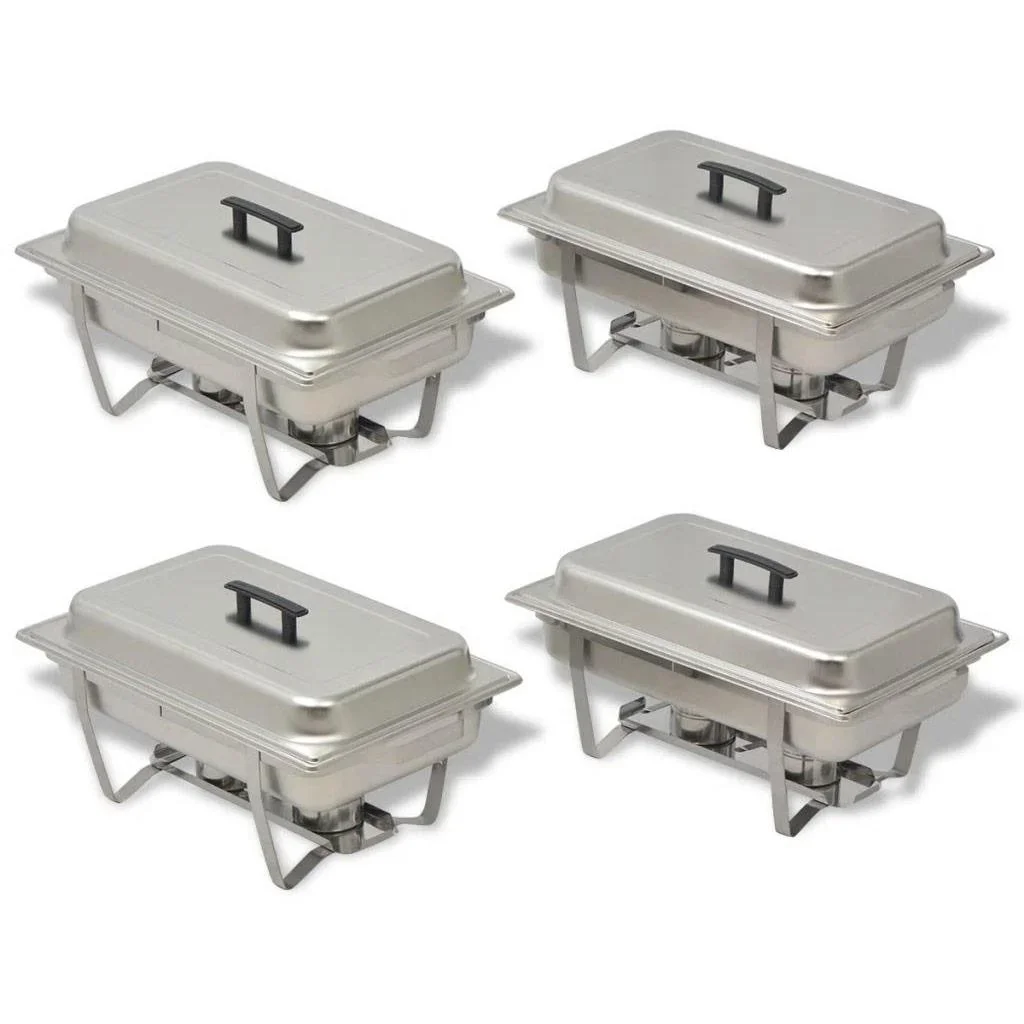Rechaud-Set, Edelstahl, 4-teilig - 0