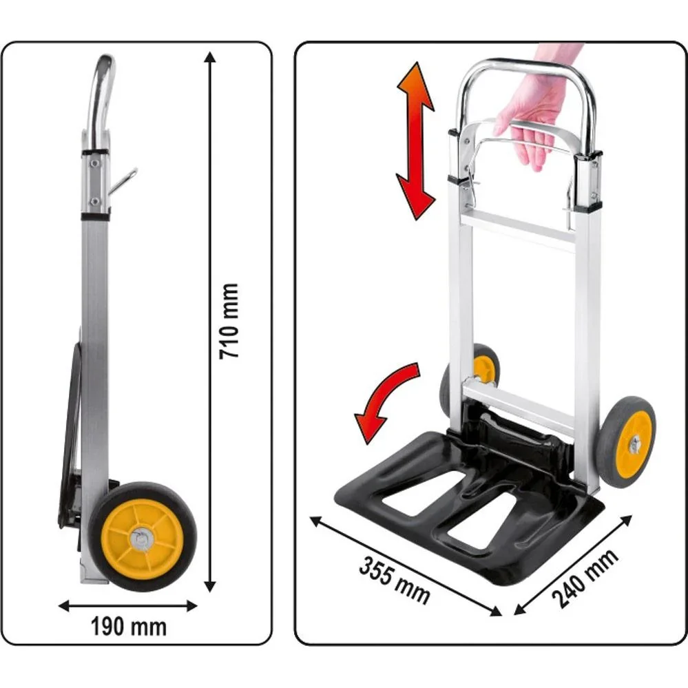 Zusammenklappbarer Wagen - Tragfähigkeit 90 kg 35,5 x 24 cm - 3
