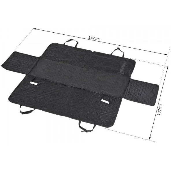 Hundedecke Autodecke Kofferraumdecke 2 Tasche Schwarz - 4