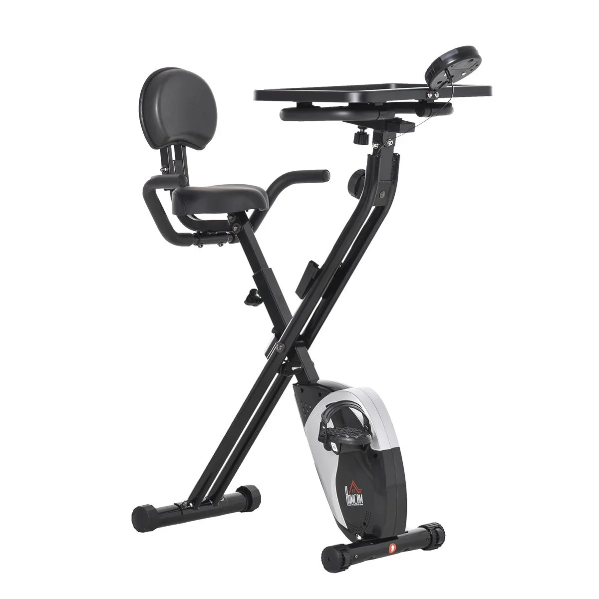 Heimtrainer Fahrradtrainer 1,5 kg Schwungrad Trimmrad mit 8 stufig einstellbarem Magnetwiderstand Rädern Stahl ABS Schwa - 0