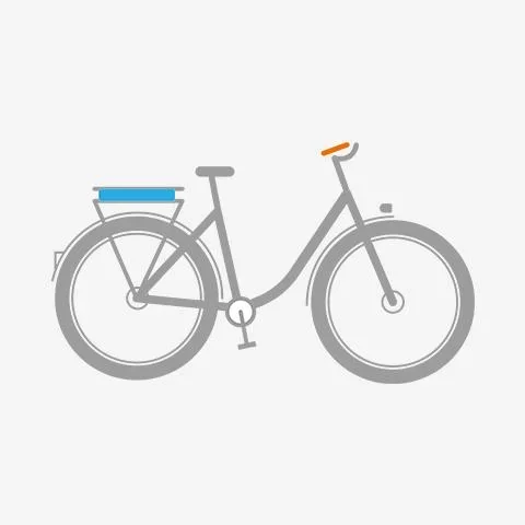 Gepäckträger Ersatzakku für Elektro-Klapprad, LI-Ion 24 V / 8,8 Ah (211 Wh) - 0