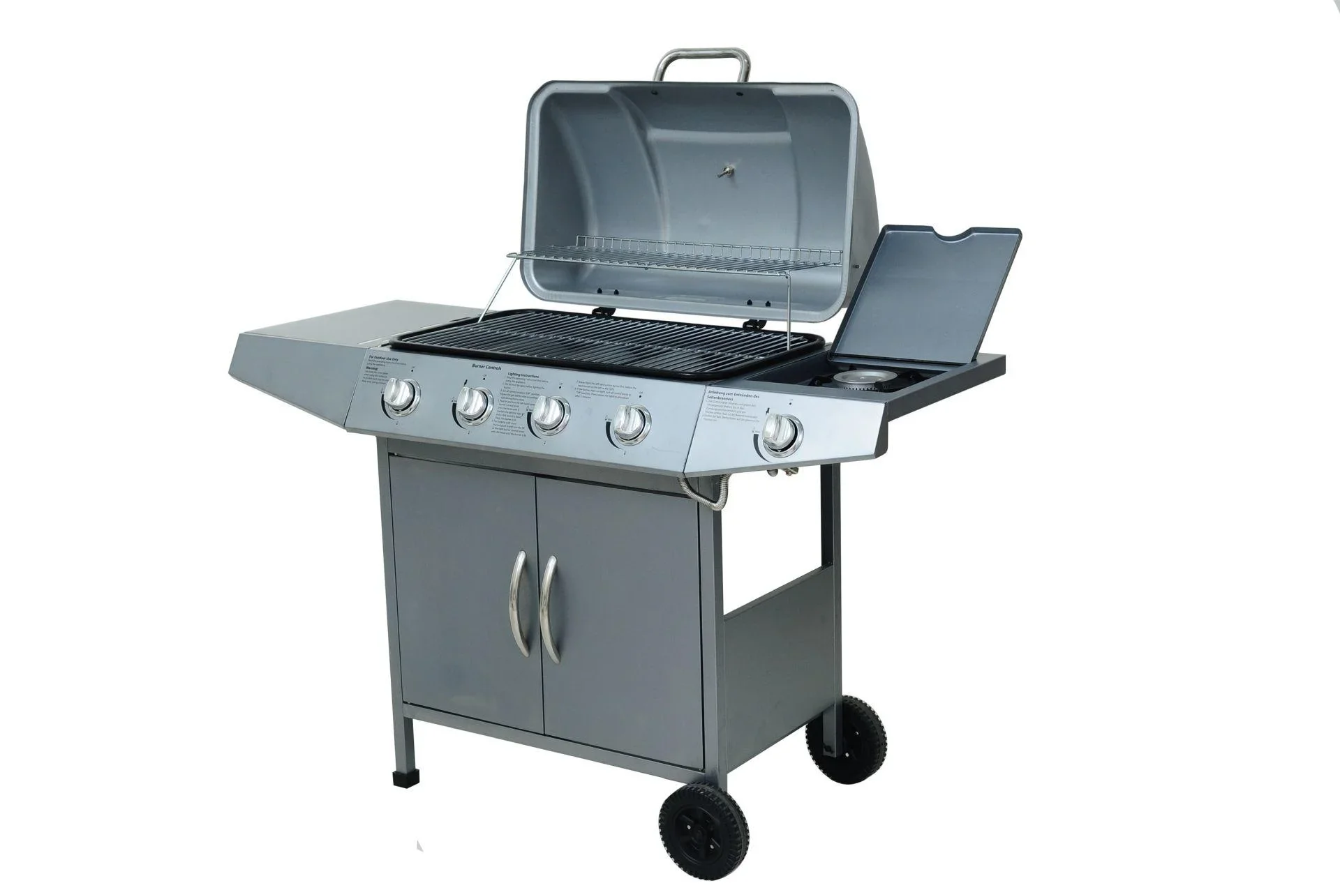 Gasgrill "Dayton" 4 Hauptbrenner + 1 Seitenbrenner, silber - 7